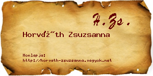 Horváth Zsuzsanna névjegykártya