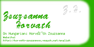 zsuzsanna horvath business card